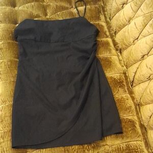 Zara Black Mini Dress with One Spaghetti Straps. Never Worn